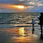 Borkum - Sonnenuntergang am Nordstrand