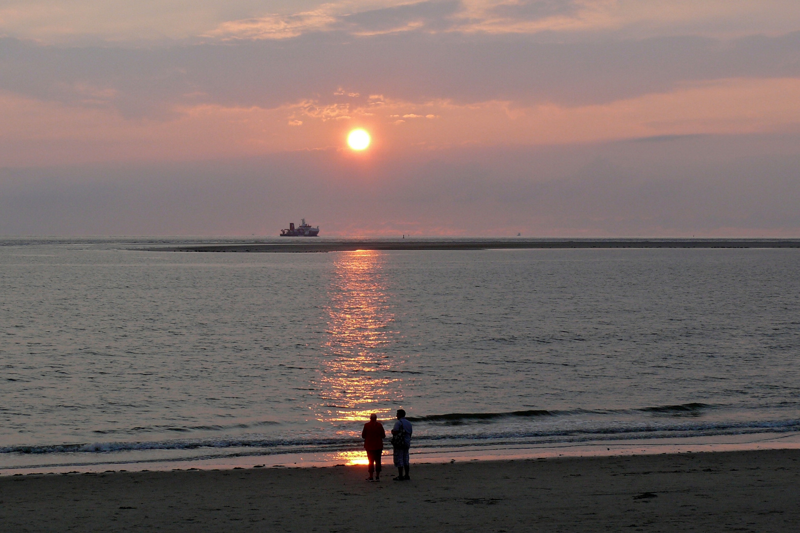 Borkum - Sonnenuntergang heute Abend