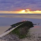 Borkum - Sonnenuntergang hinter der Robbenbank