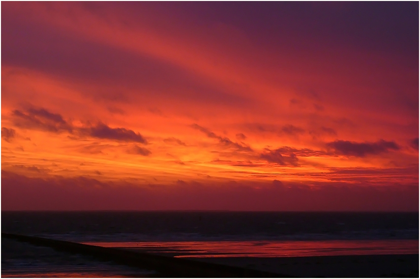 Borkum / Sonnenuntergang von heute