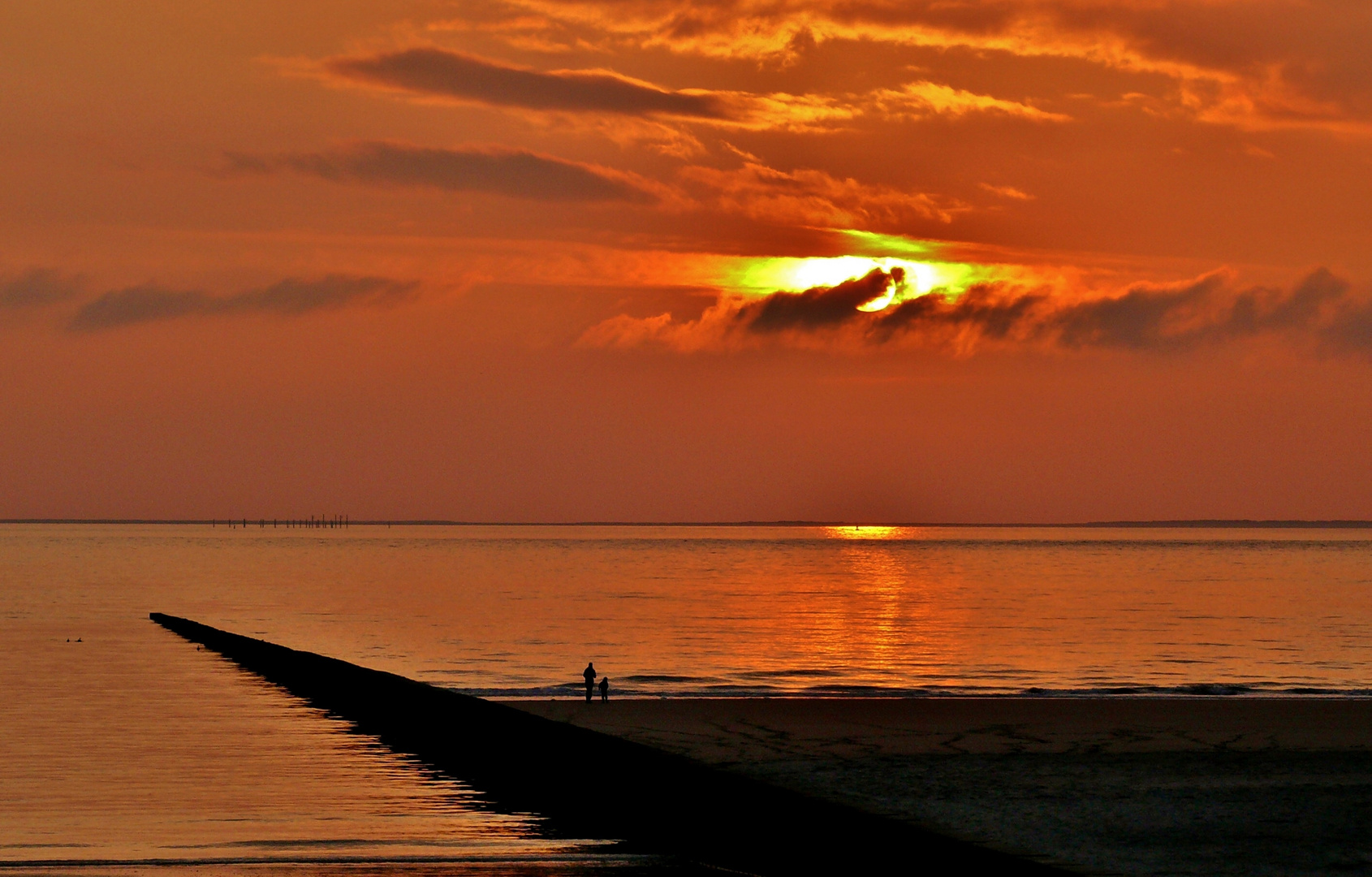 Borkum - Stimmungsvoller Sonnenuntergang