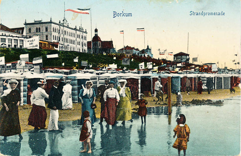 Borkum, Strandpromenade Anfang 1900