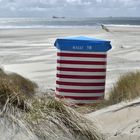 Borkum  -  Strandzelt in den Dünen am Südstrand