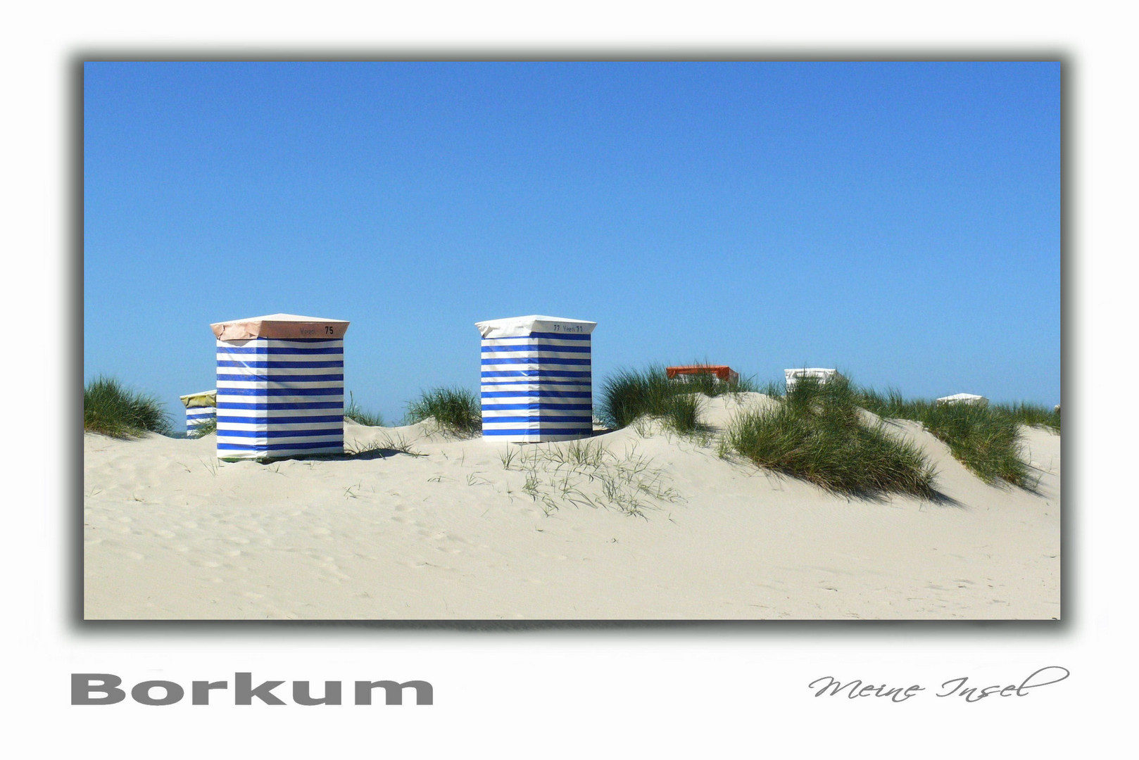 Borkum - Strandzelte in den Dünen