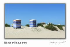 Borkum - Strandzelte in den Dünen