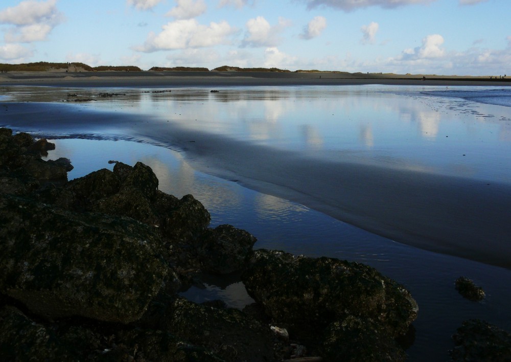 Borkum - Südstrand in der Abendsonne