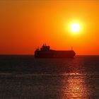 Borkum und Sonne geht unter