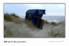 Borkum - Vorgeschmack auf's Wochenende / Strandkorb 86 by Reinhold Müller 