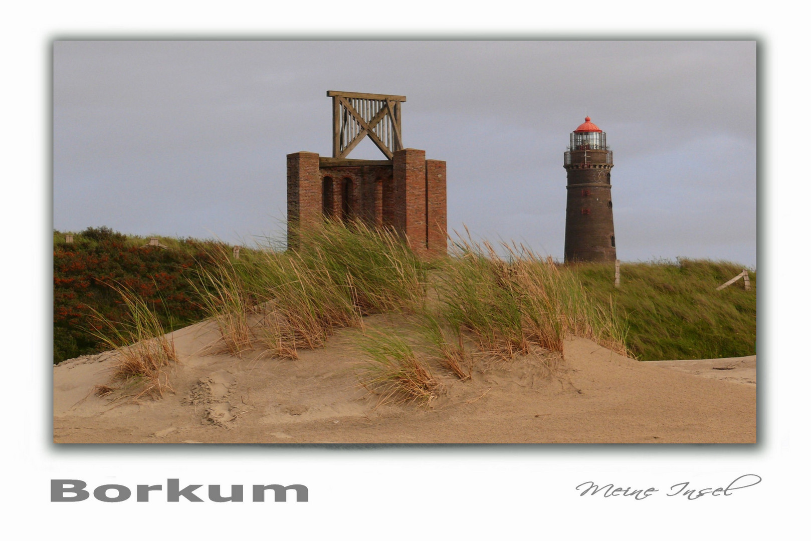 Borkum - Zwei Wahrzeichen der Insel: "Das Kleine Kaap" und "Der neue Leuchtturm"