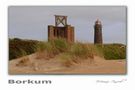 Borkum - Zwei Wahrzeichen der Insel: "Das Kleine Kaap" und "Der neue Leuchtturm" by Reinhold Müller 