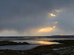 Borkumer Hafen im Morgenlicht