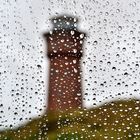 Borkumer Wasserturm bei Regen