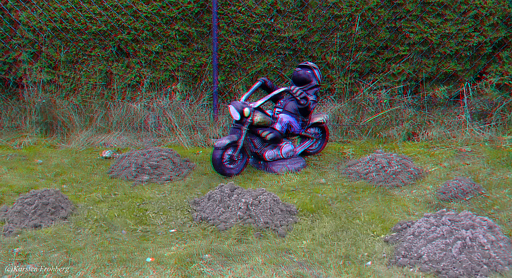 ''Born to be a digger!'' in 3D (Rot/Cyan)