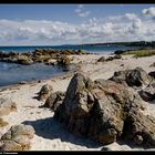 Bornholm, Sandkås, Felsenstrand mit Blick auf Tejn - Bornholm, Sandkås, rocky beach