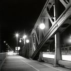 Bornholmer Brücke bei Nacht, Berlin-Prenzlauer Berg