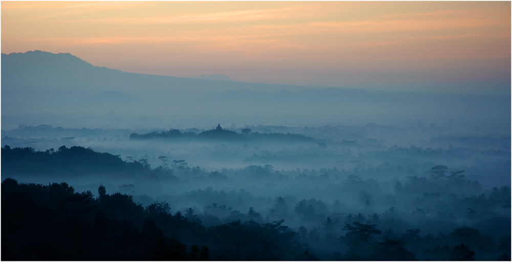 Borobudur Temple In The Mist