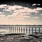 Borsfleth Störmündung Blick auf die Elbe