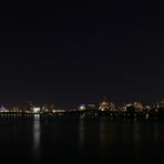 Boston At Night - Panoramic View From Mass Ave Bridge