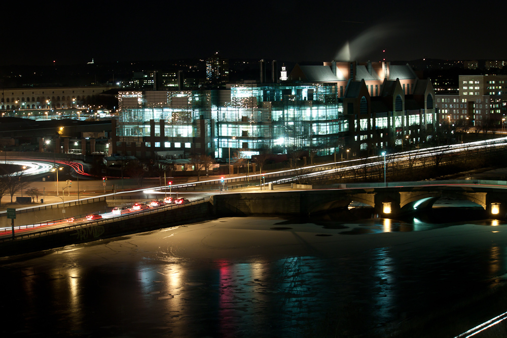 Boston - Brücke bei Nacht