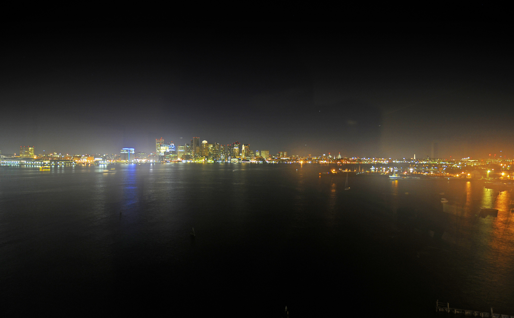 Boston by night from a hotelroom...