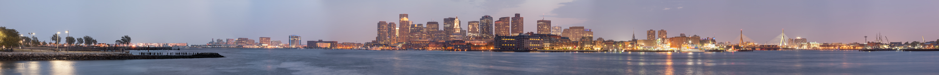 Boston - Night Panorama 3000