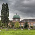 Botanischer Garten Karlsruhe - Orangerie und Staatliche Kunsthalle in HDR