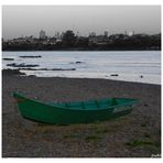 Bote verde en Playa Nebel.