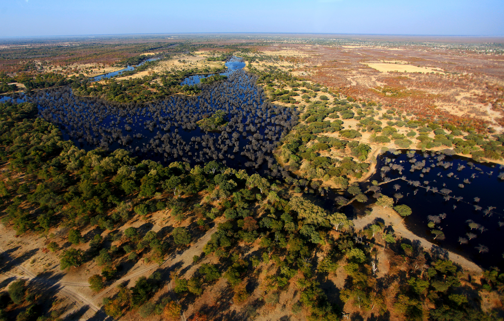 Botswana: Flug übers Okavango Delta