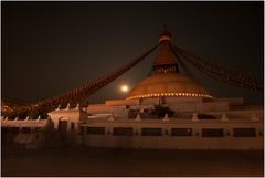 Boudha Stupa bei Vollmond