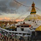 Boudhanath in sunset atmosphere