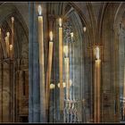 Bougies dans la cathédrale de Coutances 