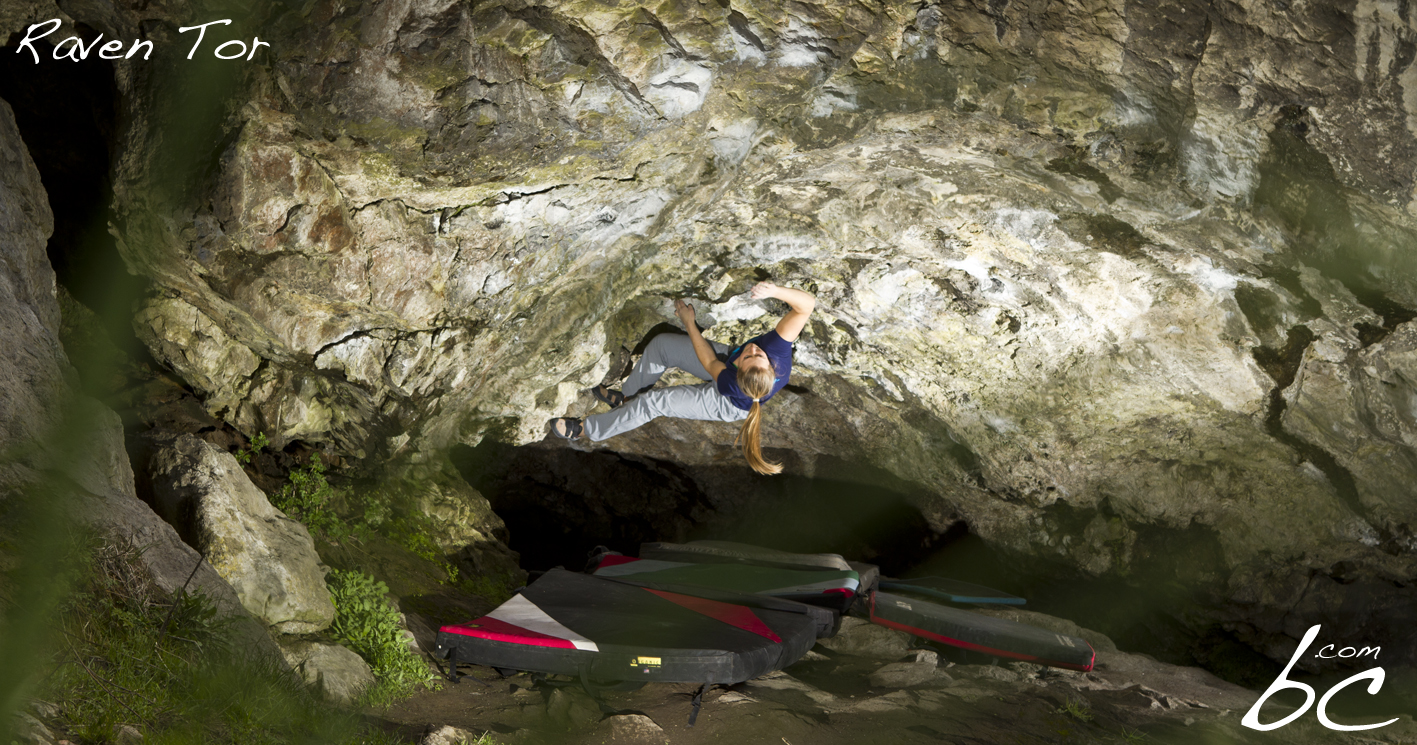 Bouldering in Raven Tor - England