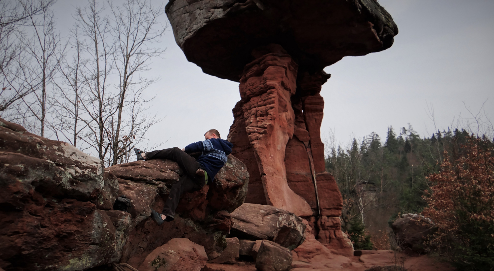 Bouldern am Teufelstisch