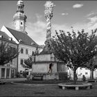 Bouldern an der Dreifaltigkeitssäule.