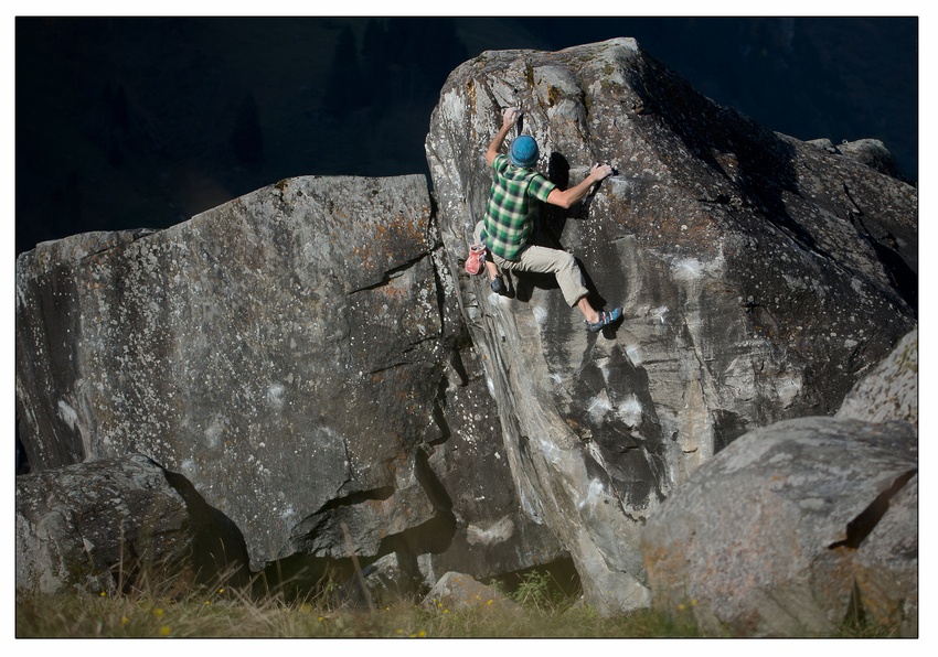 Bouldern in der Herbstsonne I