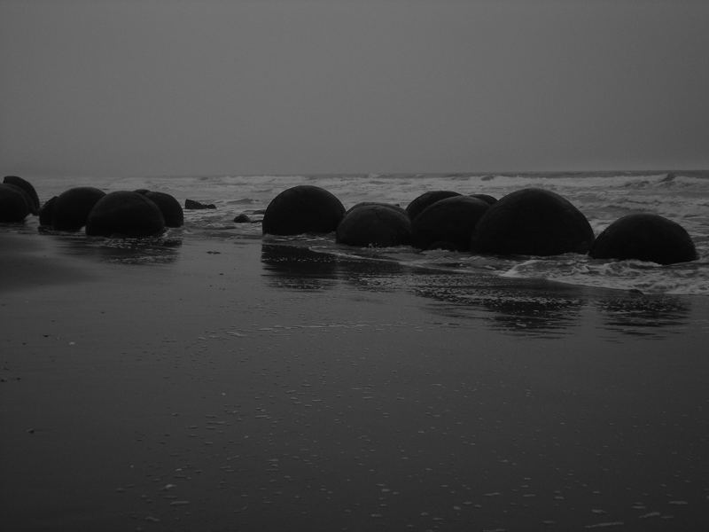 boulders on the beach