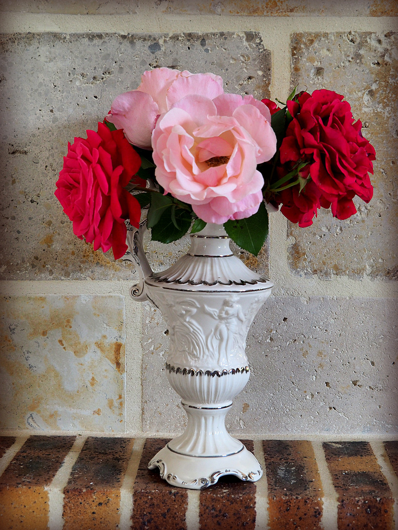 Bouquet de roses du jardin