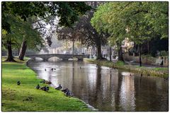 Bourton-on-the-water am frühen Morgen