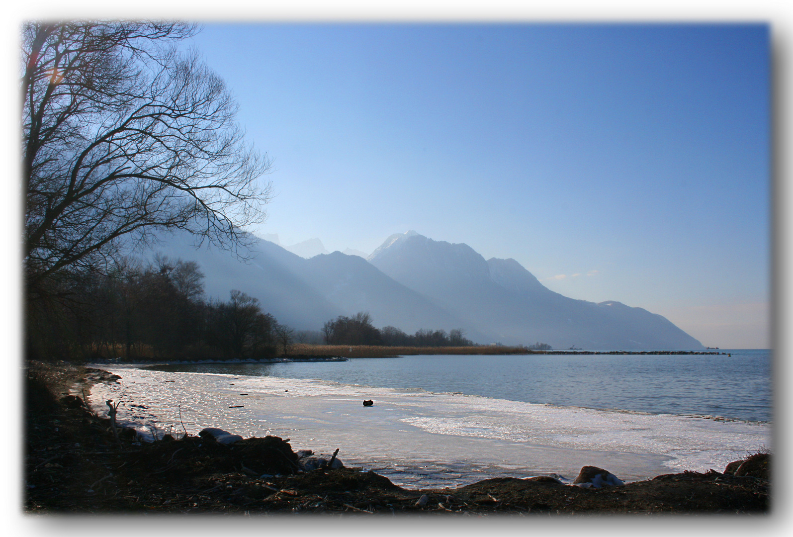 bout du lac gelé