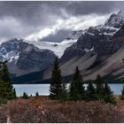 Bow lake and glacier