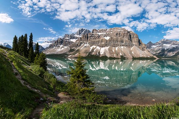 Bow Lake and Mount Thompson
