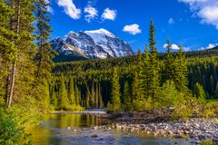 Bow River & Mount Temple, Banff NP, CA