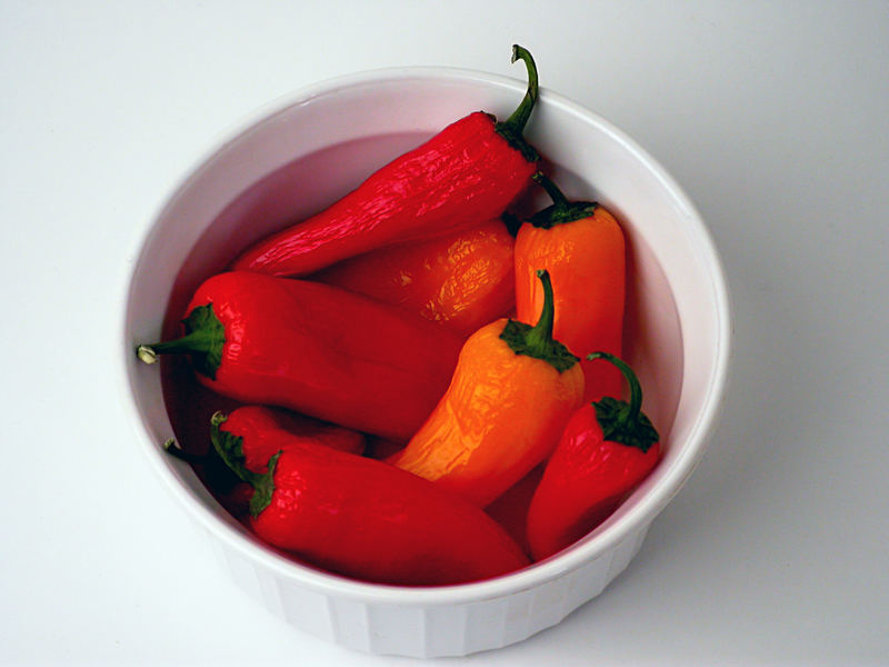 bowl of peppers