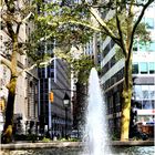 Bowling Green Fountain + Lower Broadway, Autumn Afternoon