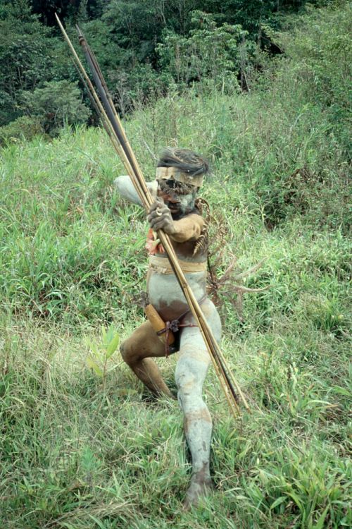 Bowman of Irian Jaya, 1989, 8 hiking days west of Baliemvalley