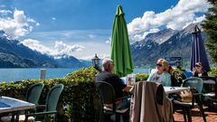 Boxenstopp am Brienzersee, von der Motorradtour am letzten Freitag.