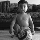 Boy and ball,...