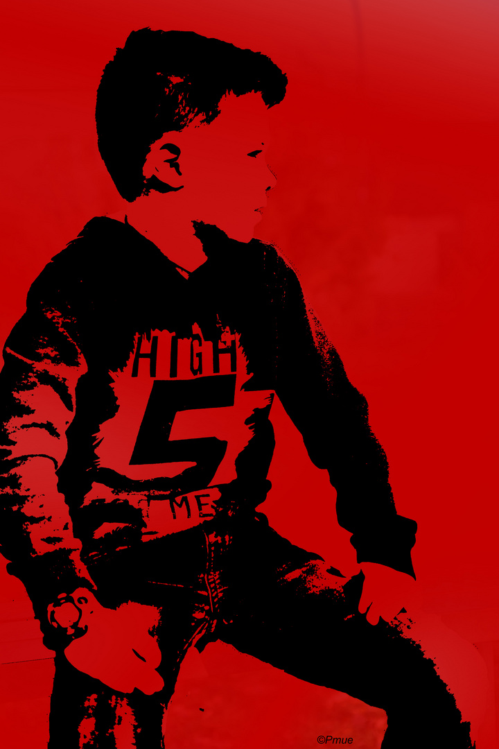 Boy in red