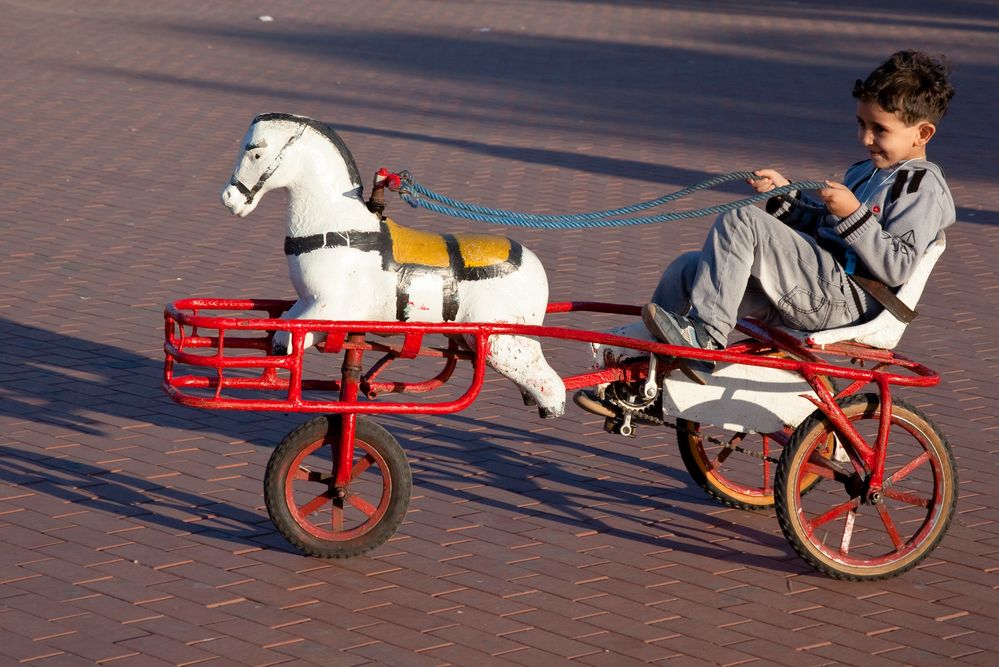 Boy on Toyhorse