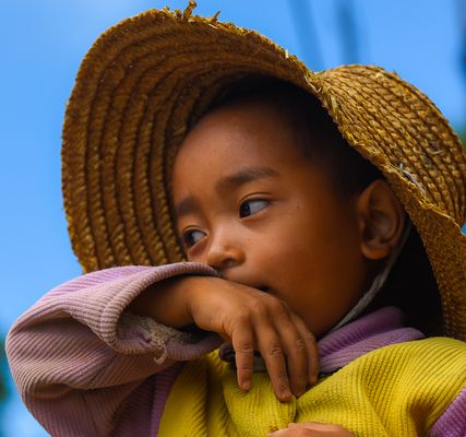 boy, Yunnan rice terraces
